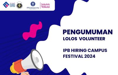 Peserta Lolos Volunteer IPB Hiring Campus Festival 2024